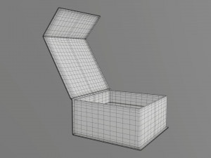 Magnetic paper gift box 02 open 3D Model