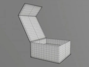 Magnetic paper gift box 02 open 3D Model