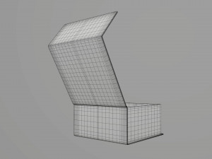 Magnetic paper gift box 02 open 3D Model