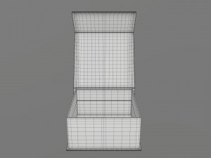 Magnetic paper gift box 02 open 3D Model