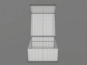 Magnetic paper gift box 02 open 3D Model
