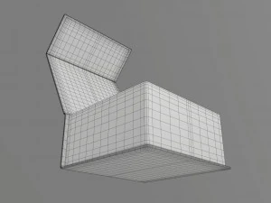 Magnetic paper gift box 02 open 3D Model