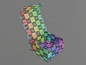 Magnetic paper gift box 02 open 3D Model