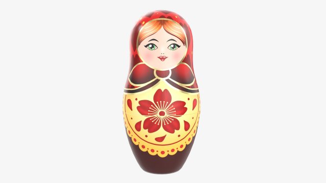 Matryoshka nesting doll 01 Model 3D .c4d .max .obj .3ds .fbx .stl .blend 
