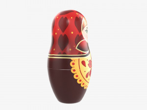 Matryoshka nesting doll 01 Model 3D