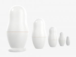 Matryoshka nesting doll set mockup Modelo 3D