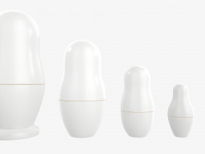 Matryoshka nesting doll set mockup Modelo 3D