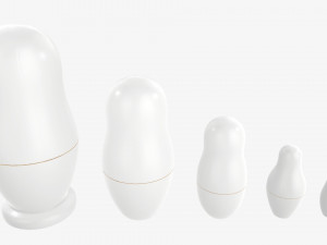 Matryoshka nesting doll set mockup Modelo 3D