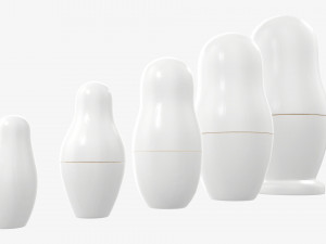 Matryoshka nesting doll set mockup Modelo 3D