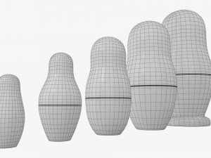 Matryoshka nesting doll set mockup Modelo 3D