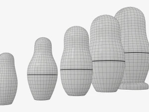 Maqueta de juego de mu&ntilde;ecas anidadas Matryoshka Modelo 3D