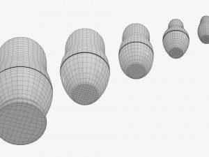 Matryoshka nesting doll set mockup Modelo 3D