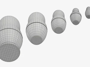 Maqueta de juego de mu&ntilde;ecas anidadas Matryoshka Modelo 3D
