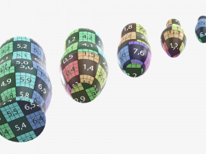 Matryoshka nesting doll set mockup Modelo 3D