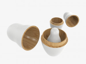 Matryoshka nesting doll set open mockup Modelo 3D