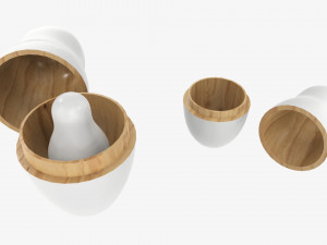 Matryoshka nesting doll set open mockup Modelo 3D