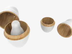 Matryoshka nesting doll set open mockup 3D Model