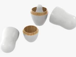 Matryoshka nesting doll set open mockup 3D Model