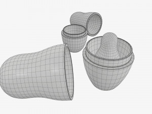 Matryoshka nesting doll set open mockup Modelo 3D