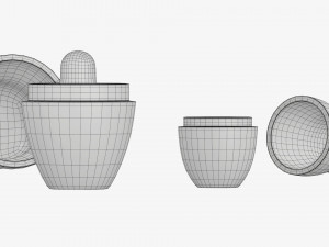 Matryoshka nesting doll set open mockup Modelo 3D