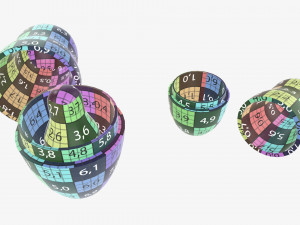 Matryoshka nesting doll set open mockup Modelo 3D