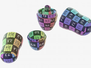 Matryoshka nesting doll set open mockup Modelo 3D
