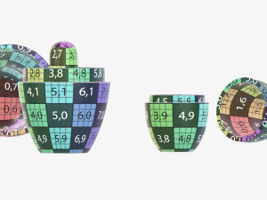 Matryoshka nesting doll set open mockup 3D Model