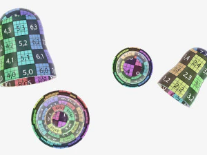 Matryoshka nesting doll set open mockup 3D Model