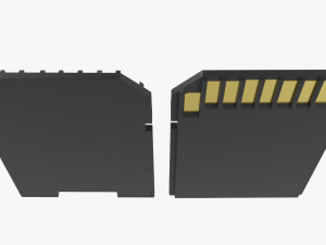 Micro SD adapter 3D Model
