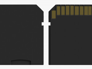 Micro SD adapter 3D Model