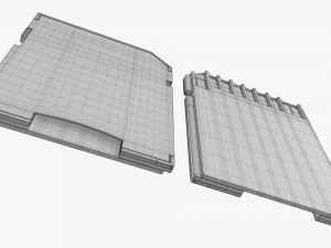 Micro SD adapter 3D Model