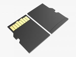 Micro SD memory card Modelo 3D