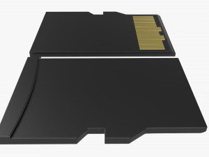 Micro SD memory card Model 3D