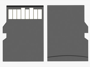 Micro SD memory card Model 3D