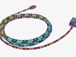 Cavo da micro USB a USB nero Modello 3D