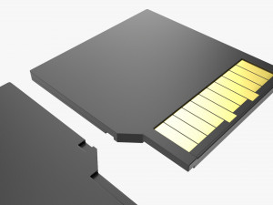 Mini SD memory card 3D Model