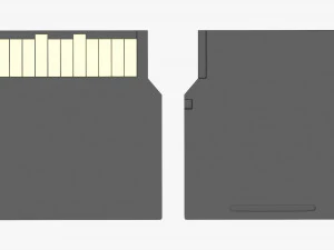 Mini SD memory card 3D Model