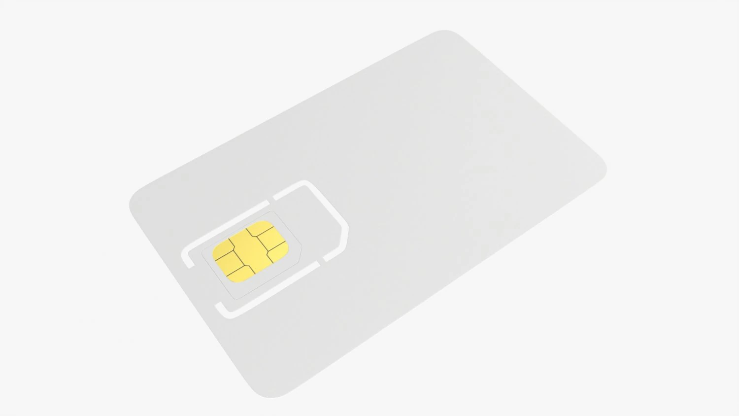 Mobile SIM card 01 3D Model .c4d .max .obj .3ds .fbx .stl .blend 