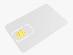 Mobile SIM card 01 3D Model