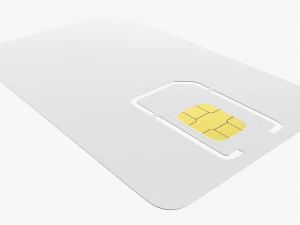 Mobile SIM card 01 3D Model