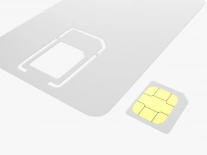 Mobile SIM card 01 3D Model