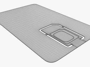 Mobile SIM card 01 3D Model