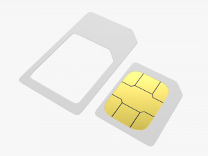 Mobile SIM card 02 Modelo 3D