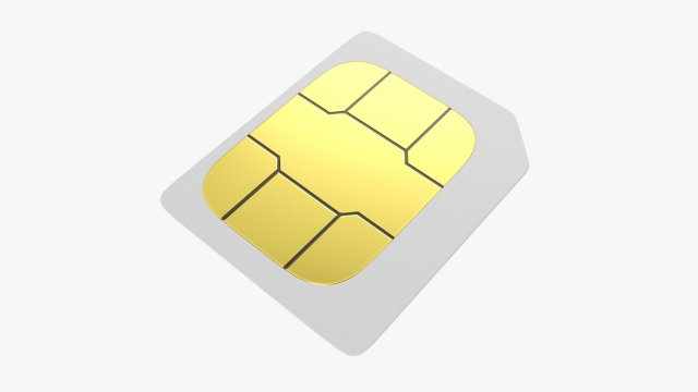 Mobile SIM card 03 Modello 3D .c4d .max .obj .3ds .fbx .stl .blend 