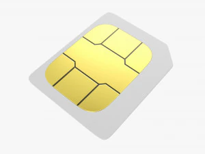 Mobile SIM card 03 3D Model