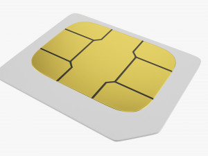 Mobile SIM card 03 Modello 3D