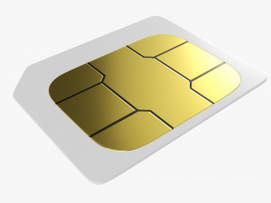 Mobile SIM card 03 Modello 3D