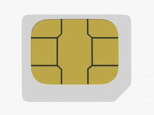 Mobile SIM card 03 Modello 3D