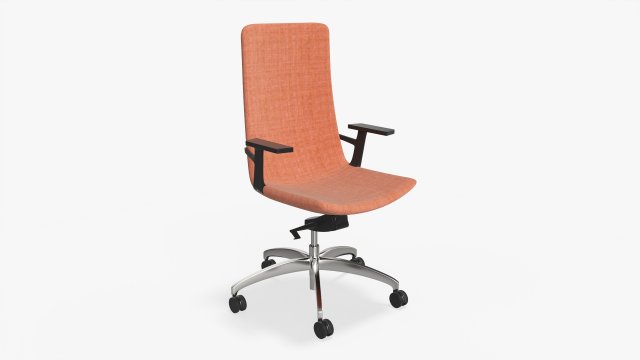 Office chair with high back Modello 3D .c4d .max .obj .3ds .fbx .stl .blend