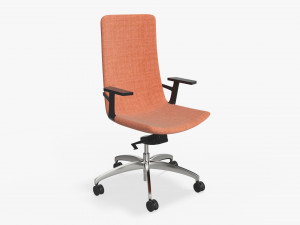 Office chair with high back 3D Model